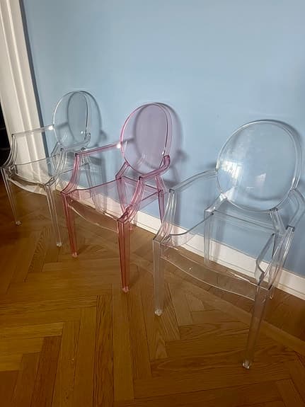 3st Barnstolar Lou Lou Ghost Kartell (Philippe Starck)