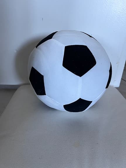 Fotbollsmål med fotboll