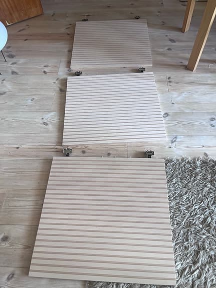 Ikea Bestå BJÖRKÖVIKEN Dörr, björkfaner, 60x64 cm 3stk