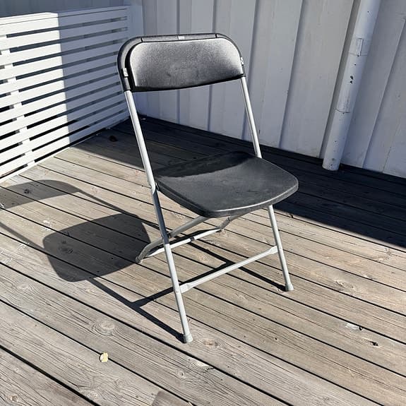 6st hopfällbar stol svart