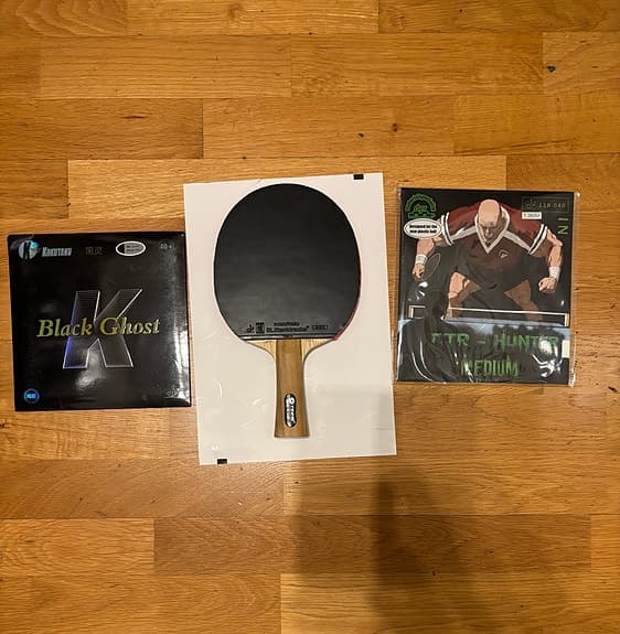 Yinhe T11S med gummin 1,9mm TTR Hunter medium + svart 2,2mm kokutaku (159,3g)