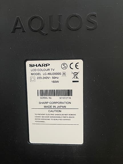 Sharp Aquos LC-46LE600E LCD-TV 46 tum svart