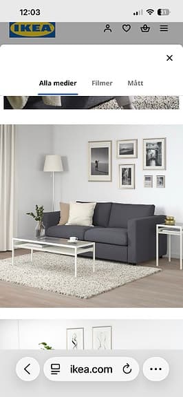 Vimle 2 sits bäddsoffa i kartong