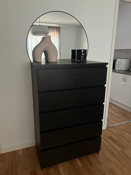 Ikea Malm Byrå Svart