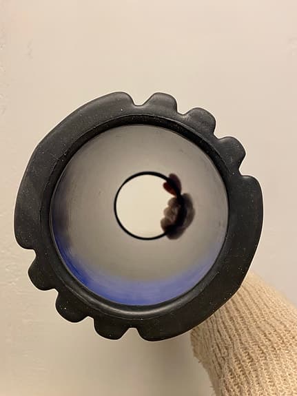 Svart foam roller träningsrulle