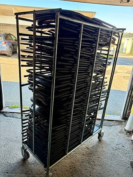 Klappstol med transportvagn