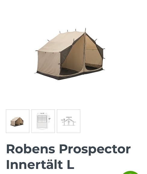 Tält med ståhöjd & 2 rum.