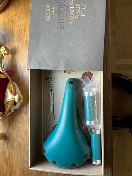 Brooks cykelsadel och handtag