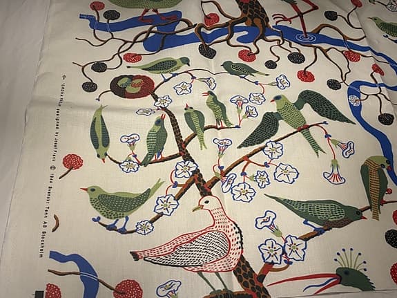 Josef Frank Tyg Svenskt Tenn Gröna fåglar