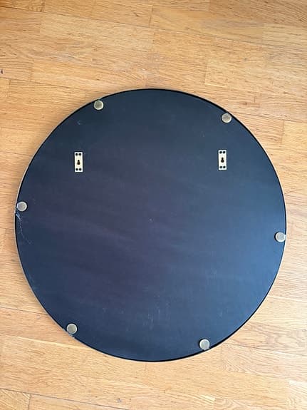 IKEA rund spegel med mässingsram ca 80 cm