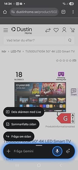 Samsung TU50DU7105K 50" 4K LED Smart TV