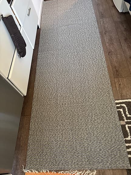 IKEA VINDUM matta gångmatta 80x250 cm beige svart