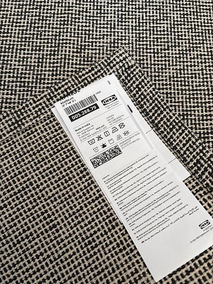 IKEA VINDUM matta gångmatta 80x250 cm beige svart