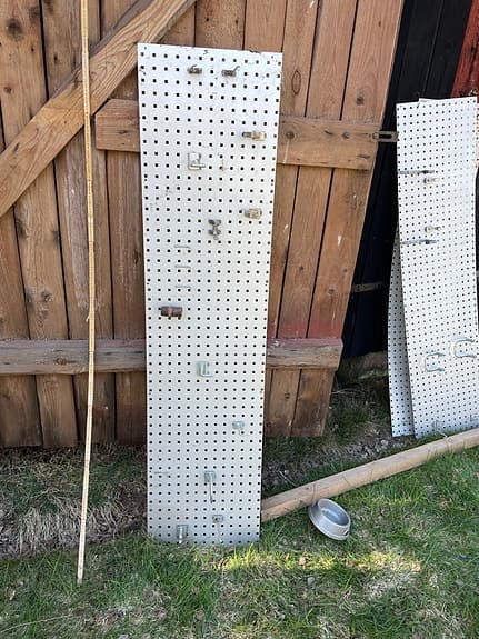 Perforerad verktygstavla metall med krokar