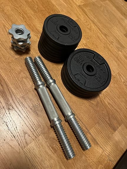 Hantlar/hantelset justerbar 20 kg