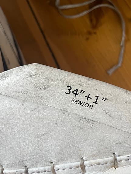 Bauer målvaktsbenskydd 34"+1" senior vit/blå