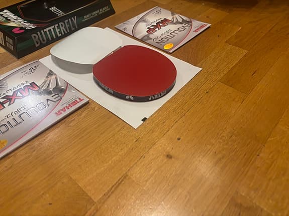 TIBHAR Evolution MX-P på Butterfly Primorac-carbon (195,2g)