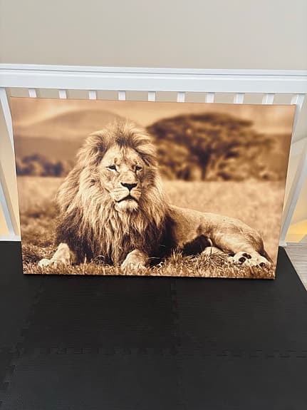 Lejontavla stor canvas