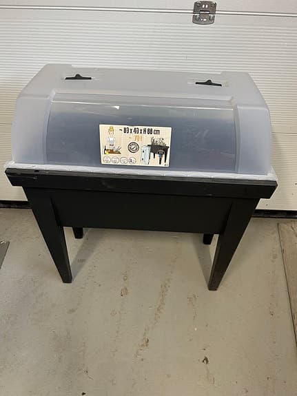 Odlingsbord med miniväxthus plastlock svart