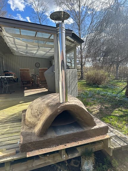 Hembyggd napolitansk vedpizzaugn – 80 cm biscottisten från Italien