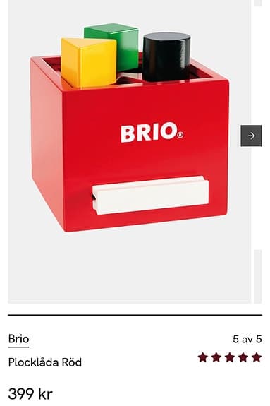Helt ny BRIO Plocklåda röd