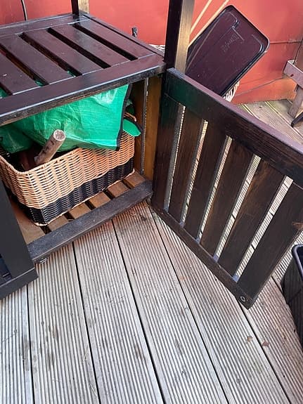 Svart förvaringsbänk med förvaring