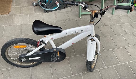 Barncykel STOY Cruiser Vit, 16 tum