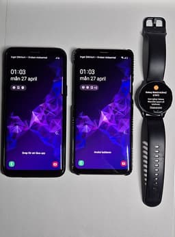 2 st Samsung Galaxy S9 64GB + Galaxy Watch Active2
