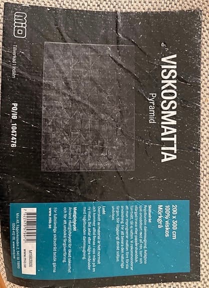 Mio Pyramid viskosmatta 200x300 cm beige