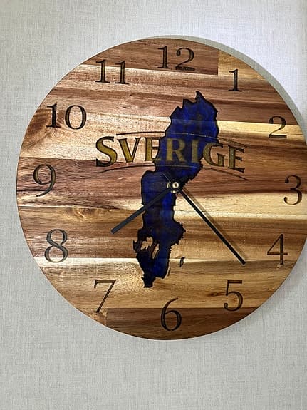 Väggklocka - Sverige motiv