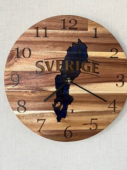 Väggklocka - Sverige motiv