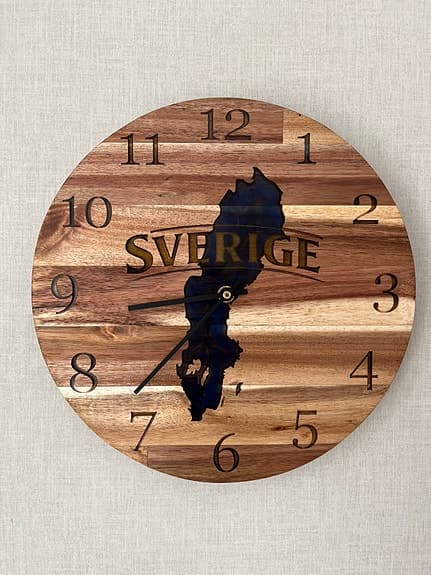 Väggklocka - Sverige motiv