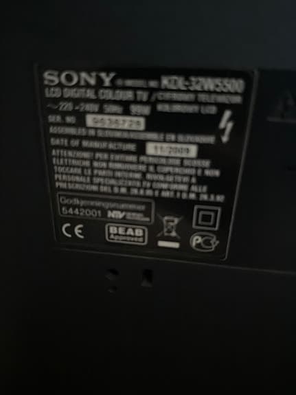 Sony KDL-32W5500 LCD TV 32 tum svart