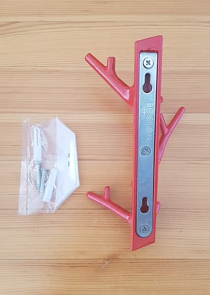 Röd smyckeskrok Bosign Branch Hanger
