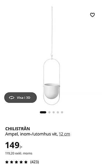 IKEA Chilistrån ampel vit för inom- och utomhusbruk