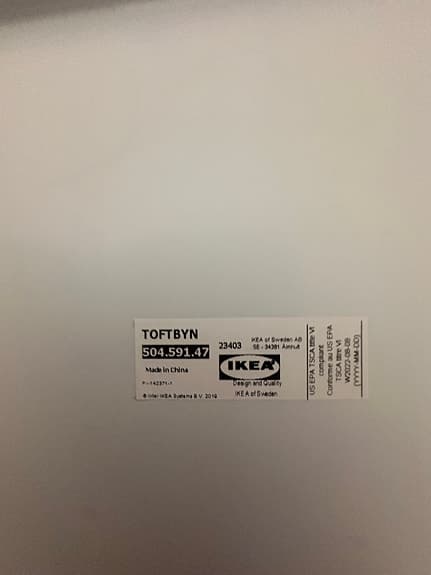 IKEA TOFTBYN spegel 75x165 vit