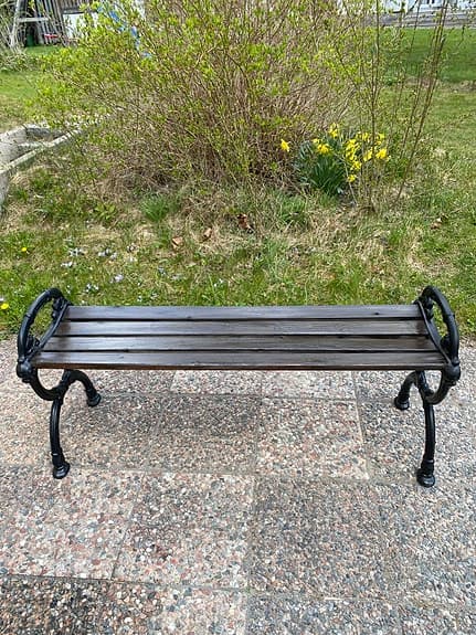 Byarums Bruk trädgårdsbänk gjutjärn trä