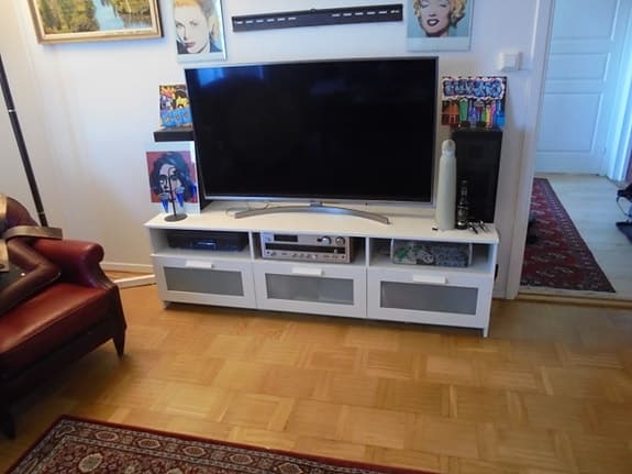 teve bänk vitt som nytt