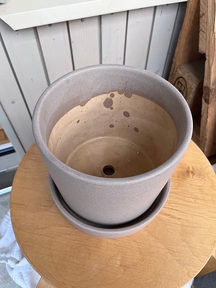 Beige kruka från GRANIT