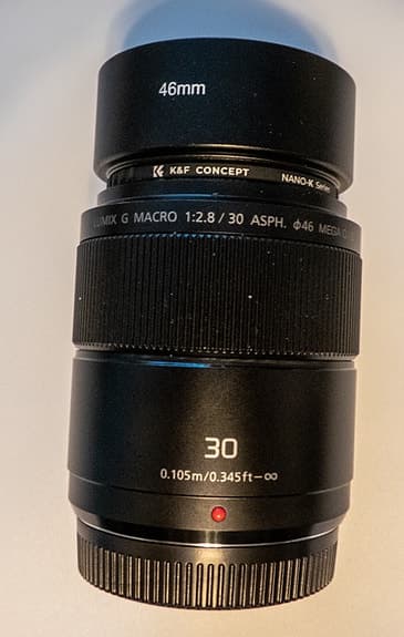 Panasonic Macro 30mm F 2,8 objektiv i nyskick