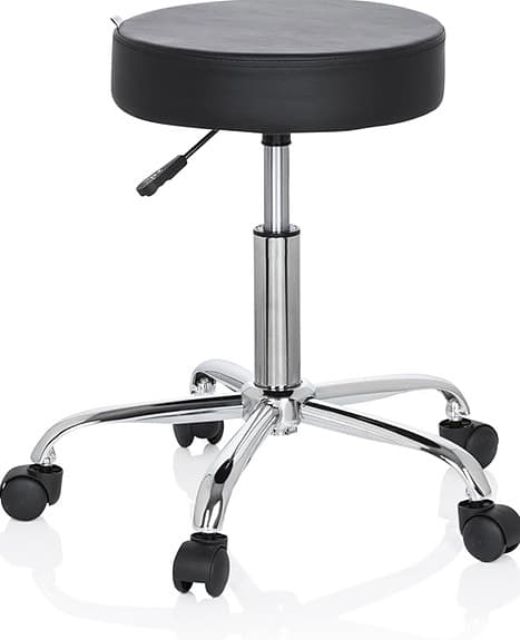 Rullpall svart med hjul och gaslift