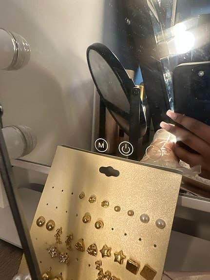 IKEA sminkspegel med belysning vit