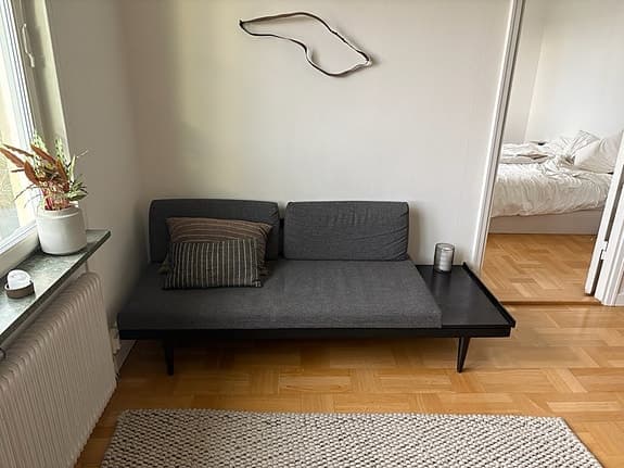 Haldor Vik & Ingmar Relling, soffa/dagbädd, 'Svane', Ekornes, Norge, 1950-60-tal