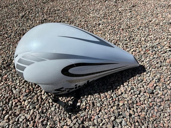 Spiuk tempohjälm vit/silver cykelhjälm, strl M