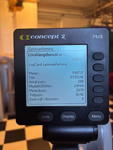 Concept2 roddmaskin med PM5-monitor