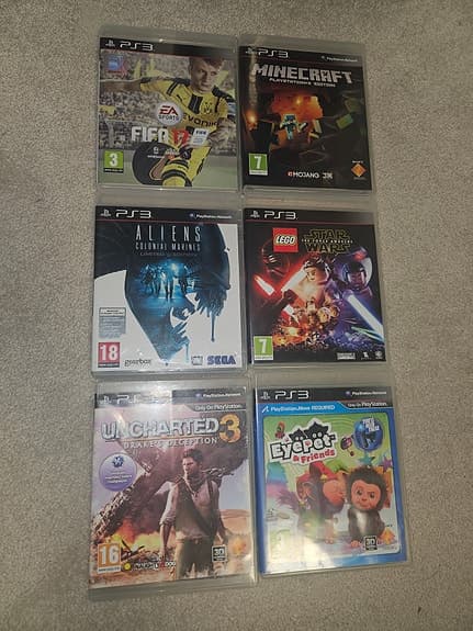 Playstation 3 spelpaket med 6 PS3-spel