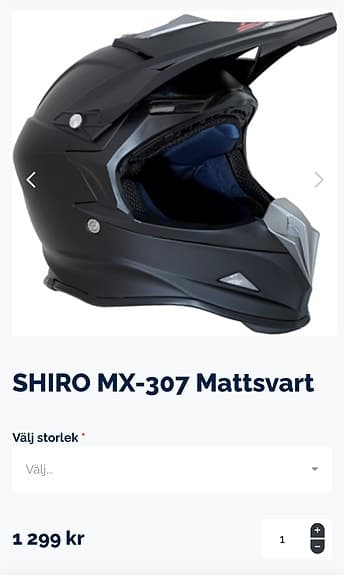 Crossmopedhjälm shiro