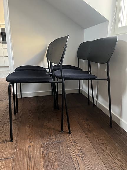 Decotique Note matstolar, 4 st – svart sammet | Nypris 6 360 kr