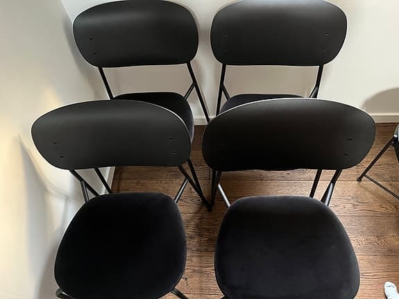 Decotique Note matstolar, 4 st – svart sammet | Nypris 6 360 kr