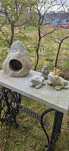 Trädgårdsbänk granit betong